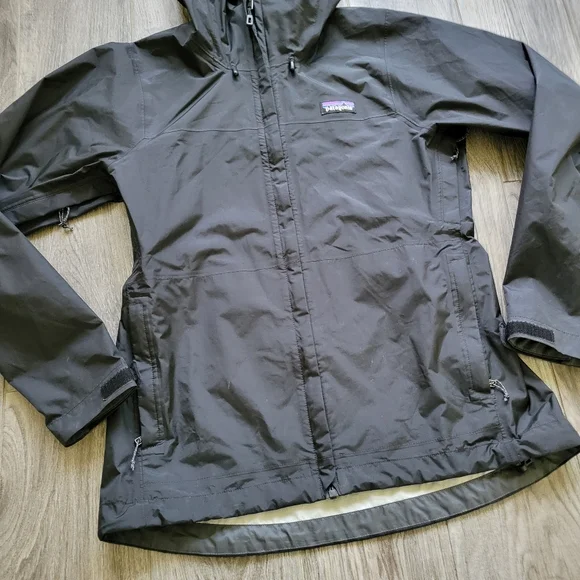 Patagonia Jacket Womens Small H2No Waterproof Hooded Rain Coat Outdoor Hiking - Picture 3 of 11